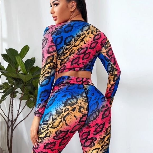 Fashion Nova Other - ❌SOLD❌Snakeskin Print Biker Set